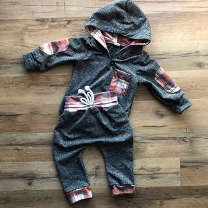 Plaid Jump Suit - size 80/12-18 month